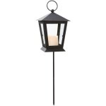 Best season - star trading lanterne serene, lumi�re fun�raire, m�tal, noir, led, minuterie, jaune, ext�rieur, ...