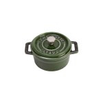 Staub cocotte ronde, en fonte, vert basilic, 10 cm