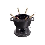 Staub - service  fondue en fonte, avec 6 fourchettes  fondue, pour fondue savoyarde, bourguignonne ...
