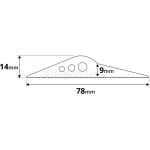 Steigner - seuil de porte garage en epdm, 2, 5 m, 14 mm x 78 mm, sgd01