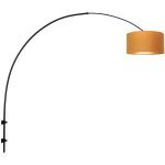 Steinhauer - sienna sparkled light applique murale avec abat - jour noir mat, velours dor�