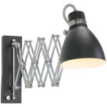 Steinhauer - sienna jump applique murale dome noir mat, chrome poli