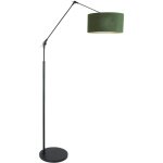 Steinhauer - sienna prestige chic lampadaire avec abat - jour noir mat, vert velours