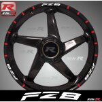 Stickers de jantes ly43 yamaha fz8 blancrouge - pack compatible avec 2 roues - run - r