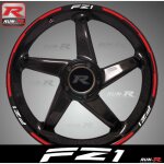 Stickers de jantes ly94 yamaha fz1 blancrouge - pack compatible avec 2 roues - run - r
