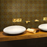 Sticker mural carrelage adh�sif cuisine salle de bain - 24 stickers carreaux de ciment oriental tabarka ...