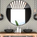 Sticker mural carrelage adh�sif cuisine salle de bain - 30 stickers carreaux de ciment effet marbr� blanc ...