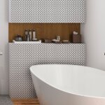 Sticker mural carrelage adh�sif cuisine salle de bain - 9 stickers carreaux de ciment oriental ariana ...