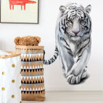 Sticker mural tigre film adh�sif d�coratif autocollant mural d�coration murale pour salon bureau chambre ...