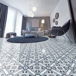 Stickers sol anti - d�rapant avec protection - carrelages sol lino - 1 sticker de 60x100cm