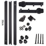 Stoex 1. 5m quincaillerie kit de rail suspendu porte coulissante, ensemble industriel hardware kit pour ...