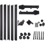 Stoex 2. 3m quincaillerie kit de rail suspendu porte coulissante, ensemble industriel hardware kit pour ...