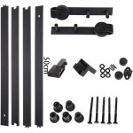 2m quincaillerie kit de rail suspendu porte coulissante ensemble industriel hardware kit pour porte suspendue ...