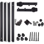 Stoex 2m quincaillerie kit de rail suspendu porte coulissante, ensemble industriel hardware kit pour ...