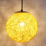 Stoex jaune rétro suspension luminaire en rotin globe rond 15cm , lustre abat - jour diy lampe plafond ... Stoex jaune rétro suspension luminaire en rotin globe rond 15cm , lustre abat - jour diy lampe plafond ...