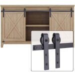 Stoex quincaillerie kit de rail roulettes pour porte coulissante industriel pour porte suspendue en bois ...