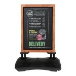 M&t displays - stop trottoir ardoise magntique en bois modle wood windpro (59 x 78 mm)