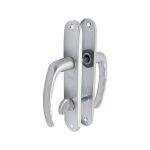 Store menuiserie - poign�es, plaque, fermeture par condamnation, aluminium gris, carr� 7 mm, pour fen�tre ...