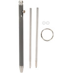 Stylo bille miniature en titane pur pour porte - cl�s, �criture portable gris