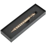 Stylo bille r�tro m�canique � bouton poussoir - cadeau �l�gant et durable pour bureau (noir vintage)