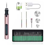 Stylo de gravure �lectrique sans fil, stylo de micro - gravure avec jeu de disques de pon�age et 30 pointes ...