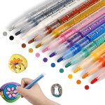 Stylos de peinture acrylique pour roches, peinture, verre, pierre, bois, 12 couleurs, marqueurs permanents ...