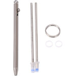 Stylo de poche miniature en alliage titane, stylo bille cl� portable edc pour voyage, couleur vive