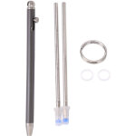 Stylo de poche miniature en alliage de titane, stylo - bille portable pour cl�s, edc voyage gris