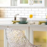 Thedecofactory - subway - carrelage mural faence adhsive motif carreaux blancs style mtro - 4 plaques ...