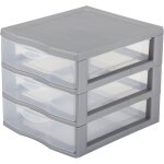 Tour de rangement orgamix plastique , l. 18 x p. 21 x h. 17 cm