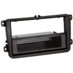 Support autoradio 2din compatible avec skoda vw seat avec vide poche - noir