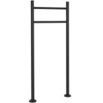 Support de bo�te aux lettres en acier inoxydable thermolaqu�, anthracite, hauteur 120cm, rond, sur pied, ...