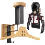 Support casque moto, porte casque moto mural pour accrocher le casque et la veste de moto au mur, support ...