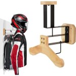 Support casque moto, porte casque moto mural pour accrocher le casque et la veste de moto au mur, support ...