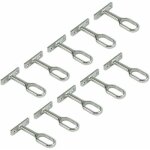 Support central pour barre de penderie ovale, nickel�, lot de 10