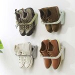 Support de chaussure mural pliable 4 pieces, range - chaussures rabattable etagere suspendue pour etag�re ...