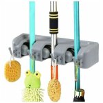 Support cintre de rangement pour votre porte balai mural multifonctions cuisine garage buanderie (3 et ...