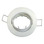Support encastrable ronde orientable blanc pour ampoule gu10 led ou halogne
