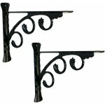 Support d'�tag�re en fer forg� ? lot de 2 �querres murales ? capacit� 35 kg ? installation facile avec ...