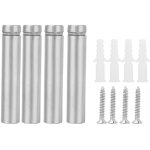 Supports de fixation en verre creux en acier inoxydable 1260 / 1280 mm pour clous publicitaires (1280 ...