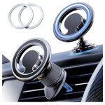 Support magnetique telephone voiture compatible magsafe aimant t�l�phone voiture [2 en 1] universel porte ...