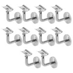 Support main courante 10 pices inox 304 pour rampe escalier support mural rampe bois argent