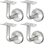 Support main courante inox 304 pour rampe escalier support mural rampe bois argent (4 pi�ces)