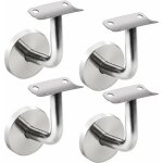 Support main courante inox 304 pour rampe escalier support mural rampe bois argent (4 pi�ces)