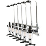 Support mural pour 6 bouteilles design doseur alcool 1, 5 oz (43 ml) en aluminium Support mural pour 6 bouteilles design doseur alcool 1, 5 oz (43 ml) en aluminium