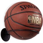 Support mural pour ballons de sport en acier (noir)