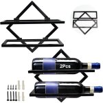 Supports muraux pour bouteilles de vin en m�tal, rganisateur de casier � vin suspendu pliable, �tag�re ...