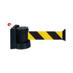Enrouleur mural magn�tique avec sangle jaune / noir hachur� 3m x 50mm - 2050074