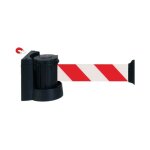 Novap - enrouleur mural magn�tique avec sangle rouge / blanc hachur� 5m x 50mm - 2051187