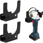 Support mural pour meuleuse d'angle 5 pouces avec rangement int�gr� et porte - accessoires, noir